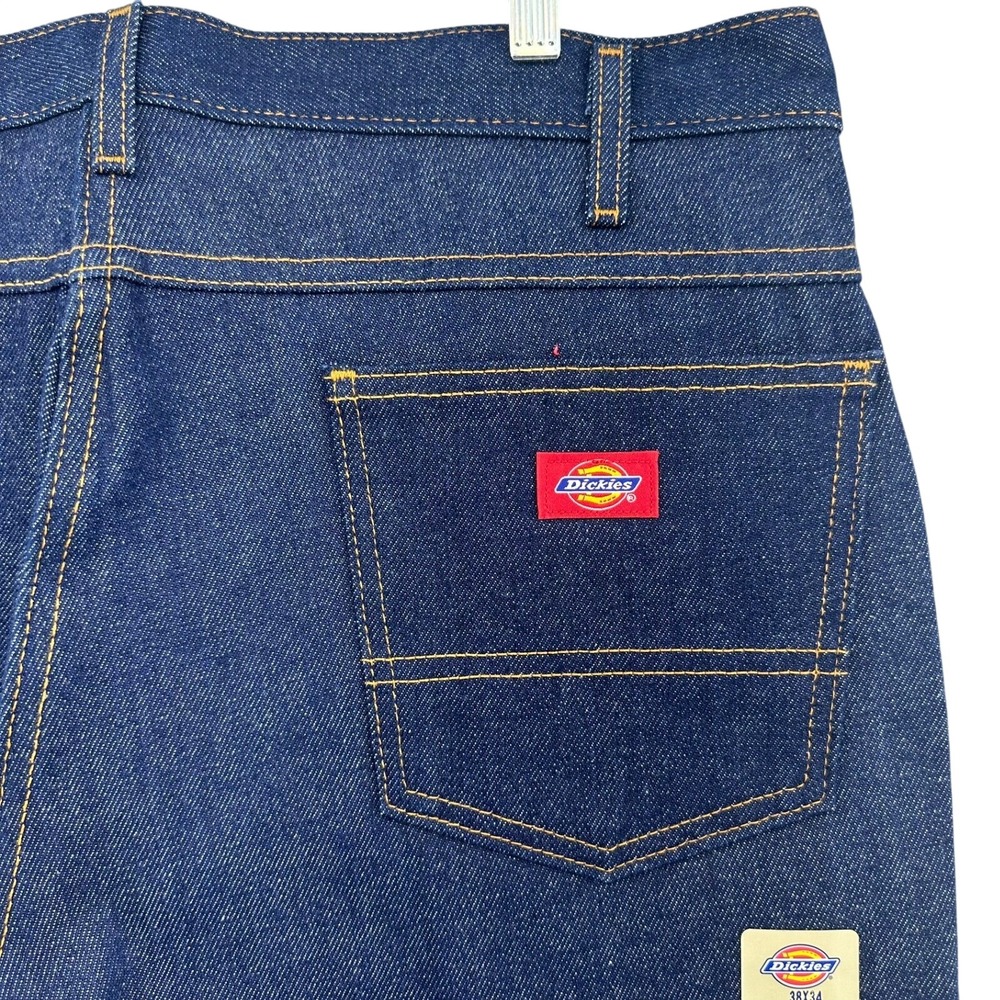 Dickies Dark Wash Denim Regular Fit Work Pants Jeans 38x34 9393NB *NEW* Skater